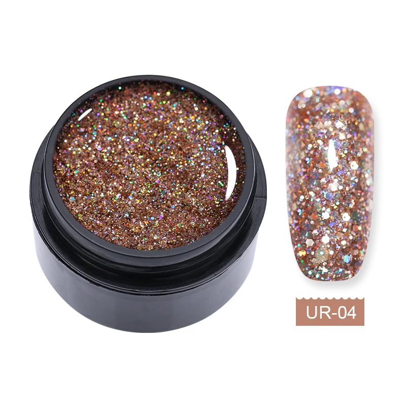 Sequins 4 Ur Sugar, 15 мл, голографический блеск, полиэкстенсивный гель, французские ногти, прозрачный, Камуфляжный цвет, строитель, УФ-гель для ногтей, для наращивания пальцев - Цвет: Sequins 4