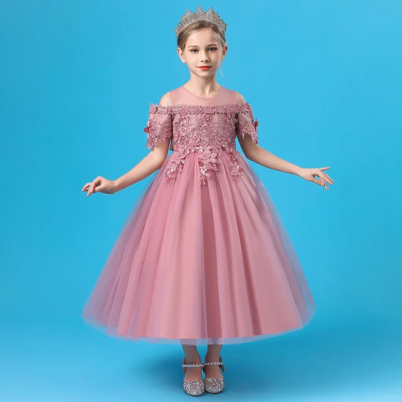 Girls Dress 2021 Summer New Costume Wedding Evening Party Children Princess 4-14 Years Baby Clothing | Детская одежда и обувь