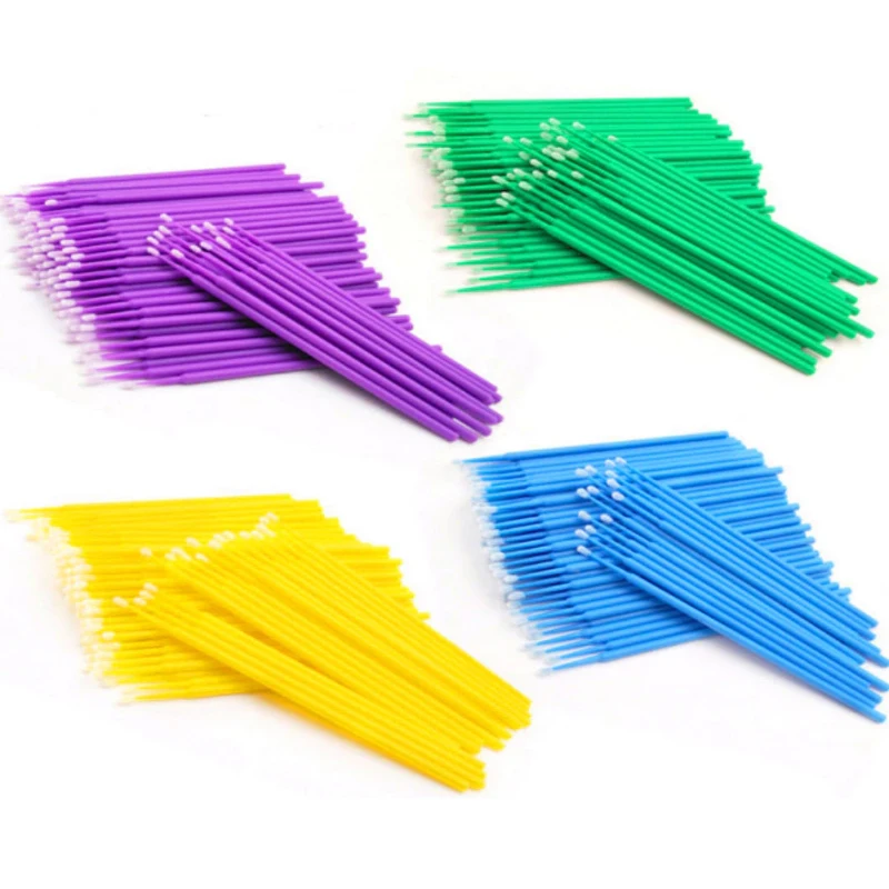 100 шт/партия одноразовая щетка для ресниц тампон микрокисти инструменты