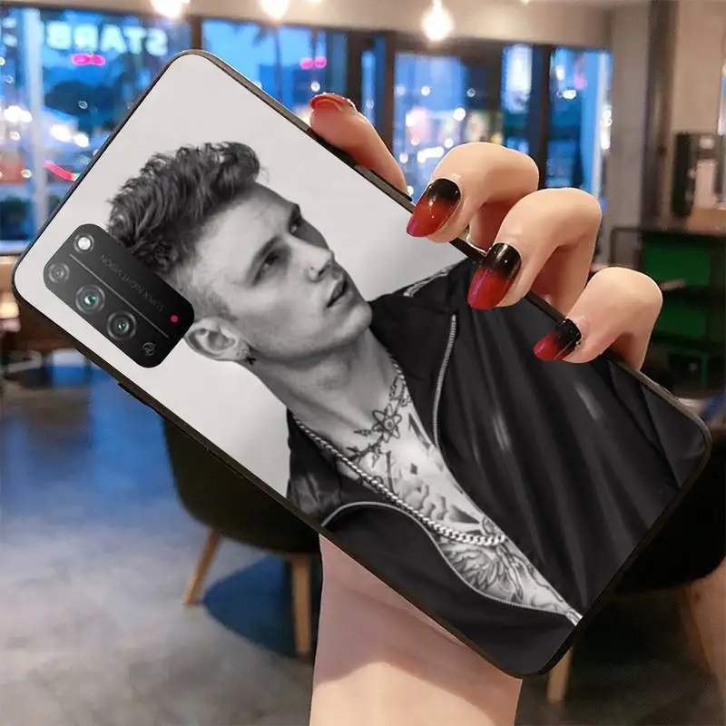 HUAGETOP Machine Gun kelly MGK Модный мягкий черный чехол для телефона Huawei Honor 30 20 10 9 8 8x 8c v30 Lite