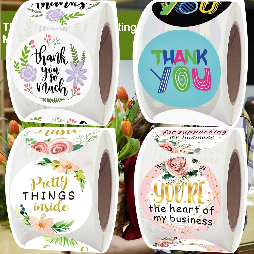 

500Pcs Big Pretty Things Inside You've Got Great Taste Are The Heart of Thank You for Your Order My Small Business Stickers Seal