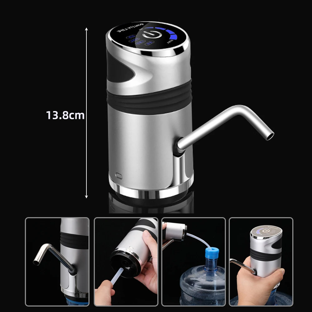 Smart Portable Electronic Drinking Water Bottle Pump USB Charging Dispenser Support 11.3L/7.5L/4.5L | Дом и сад