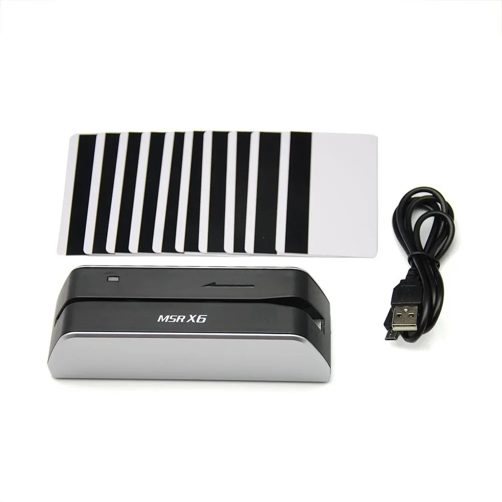 

Deftun MSR X6 without Bluetooth-compatible USB magnetic card reader writer MSRX6 compatible with msr605X x6bt msrx6bt