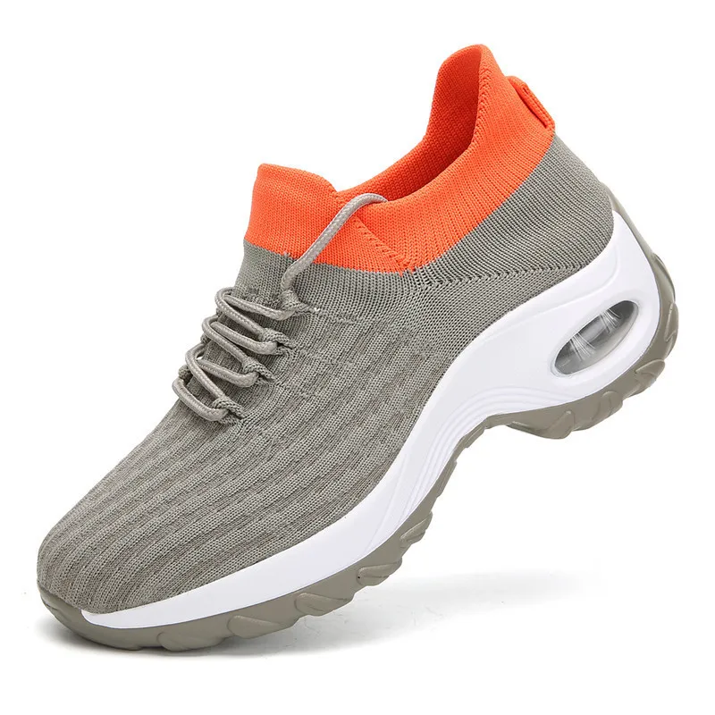 

2020 Women Sneakers Vulcanized Shoes Sock Casual Sneakers Women Summer Slip On Flat Shoes Women Plus Size Loafers Walking Flat