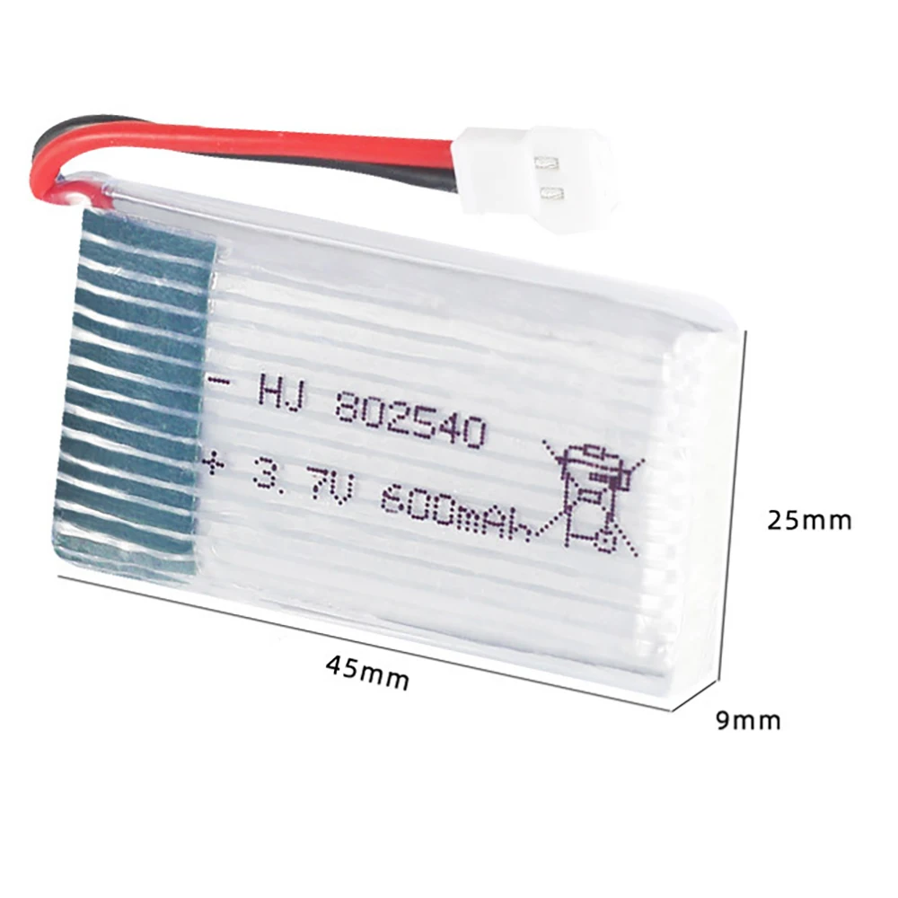 Аккумулятор 3 7 в 600 мА · ч 30C 802540 Lipo для Syma X5 X5C X5SW X5SC CX-30 M68 905 QX80 K60 модернизированный