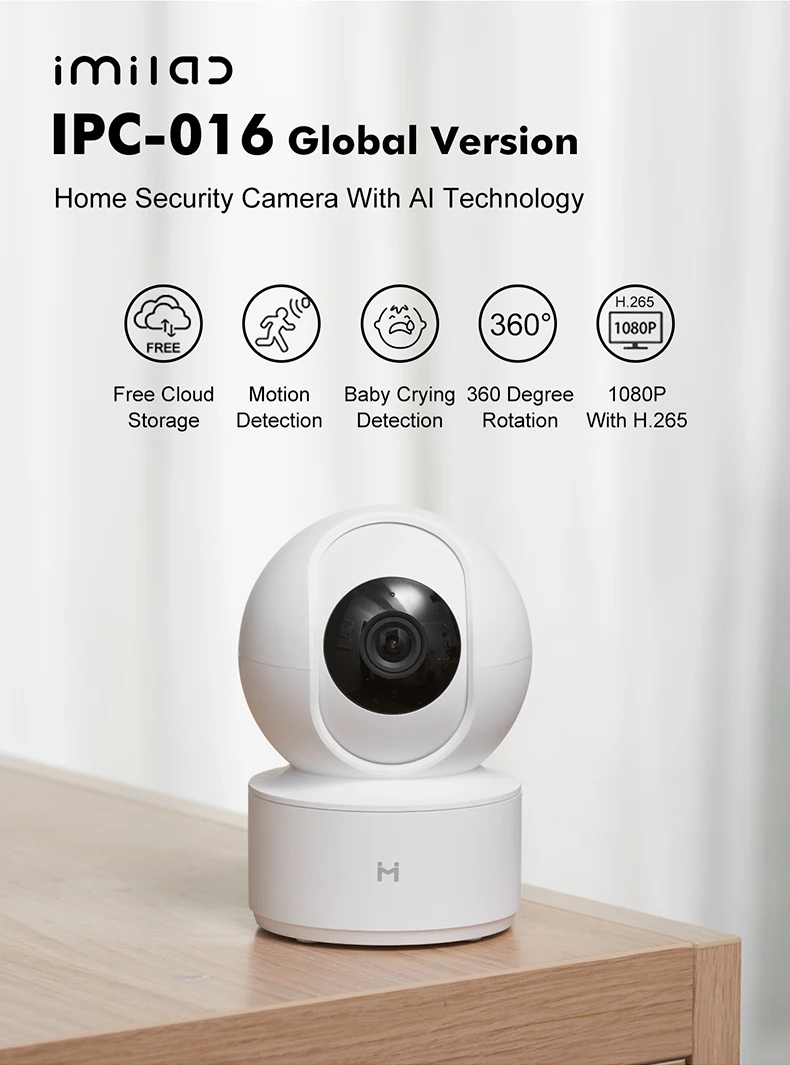 IMILAB 016 умная IP-камера 1080P HD AI Радионяня веб-камера безопасности Беспроводная 360