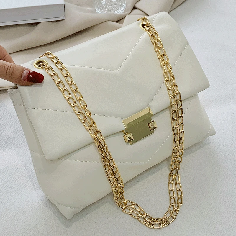 

Luxury Handbags Woman Bags Designer Women Messenger Bags Female Leather Shoulder Bag Solid Color Flap Crossbody Bag Chains Sac