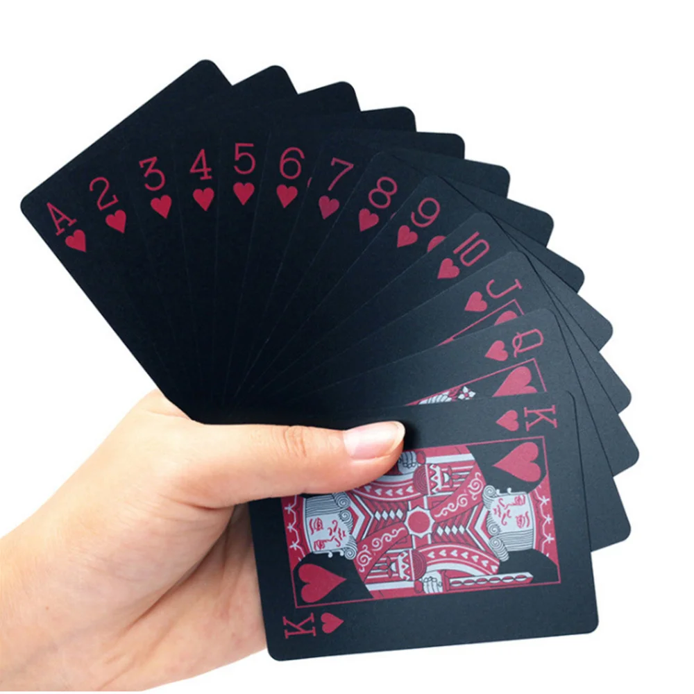 

1 Set Waterproof PVC Set Creative Poker Reusable Tool with Paper Box (Blue)