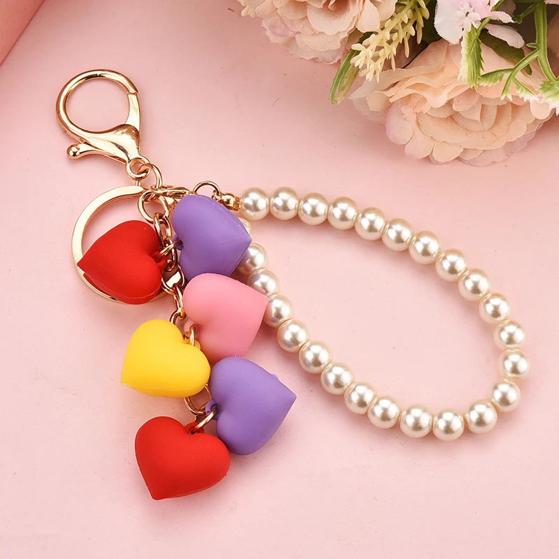 

Fashion Love Heart Key Chains Key Ring Porte Cles Llavero for Women Key Holder Valentine's Day Gift Men Keychain EH043