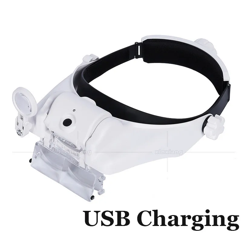 15 шт. головная повязка светодиодный светильник стекло es Лупа 3 хирургическое