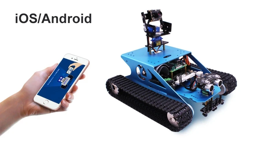 Yahboom умный автомобиль G1 умный Танк робот комплект RC автомобиль с wifi камерой для Raspberry Pi 4B/3B