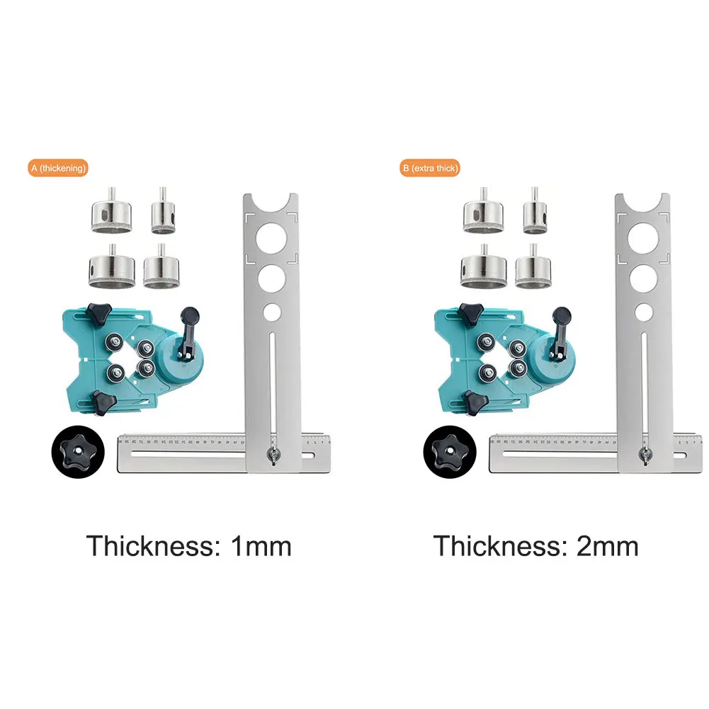 

Hole Locator Rotatable Drilling Measuring Stainless Steel Home Guide Durable Jig Portable Drill Bits Punching Tool Ceramic Tile