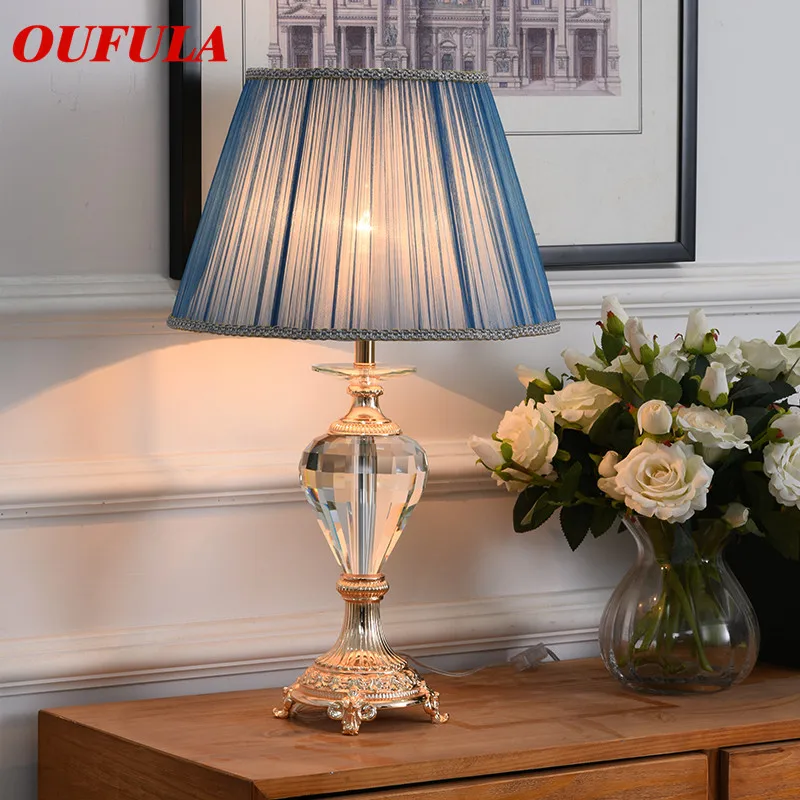 

86LIGHT Crystal Table Lamps Desk Lights LuxuryÂ Modern Contemporary Fabric for Foyer Living Room Office Creative Bed Room Hotel
