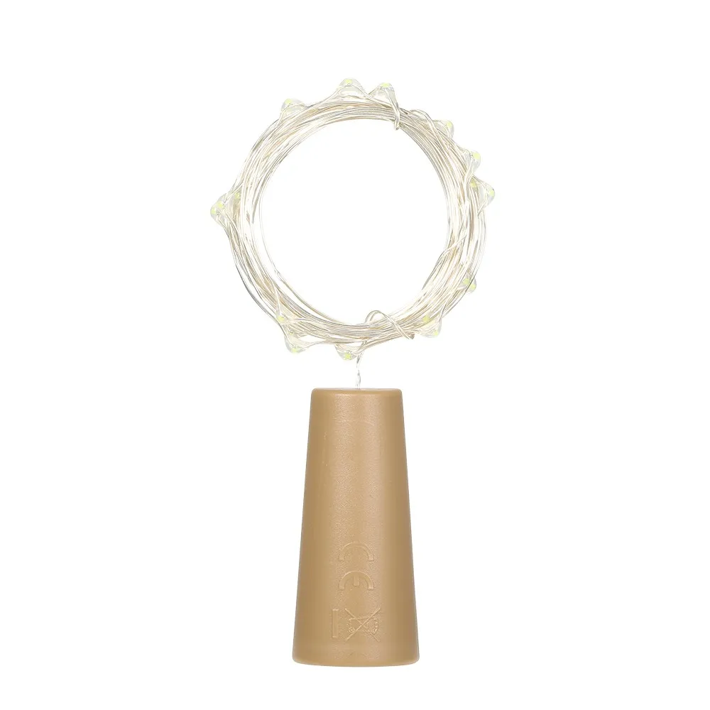 NEWKBO 2M 20 LED Copper Wire Fairy String Light Warm White Bottle Stopper Atmosphere Lamp Water Resistance for Christmas Gift | Лампы и