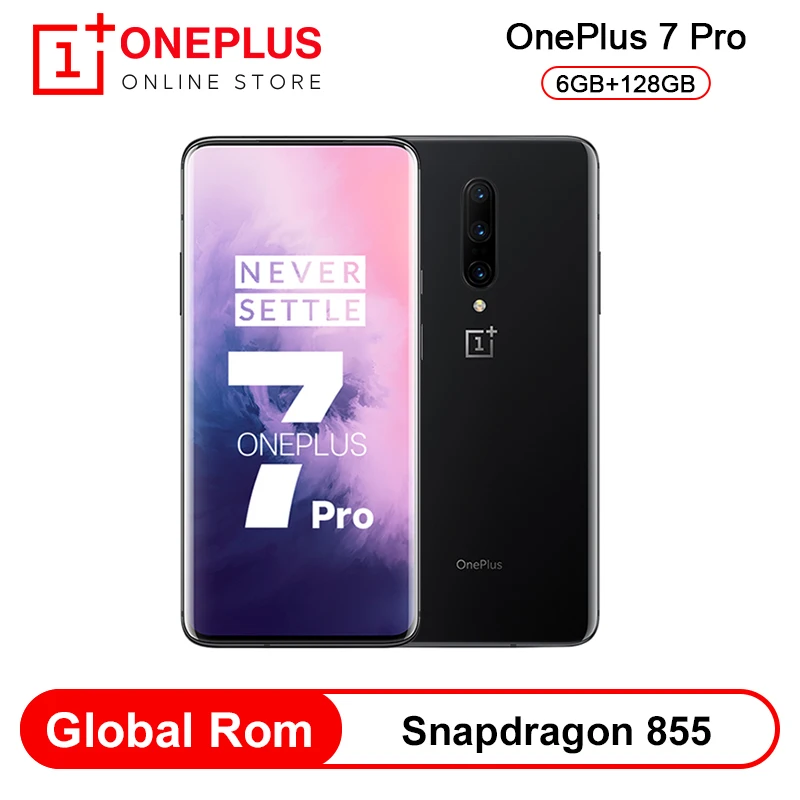 Оригинальная глобальная прошивка Oxygen OS OnePlus 7 Pro 6 ГБ 128 Гб Смартфон 48 МП Тройная