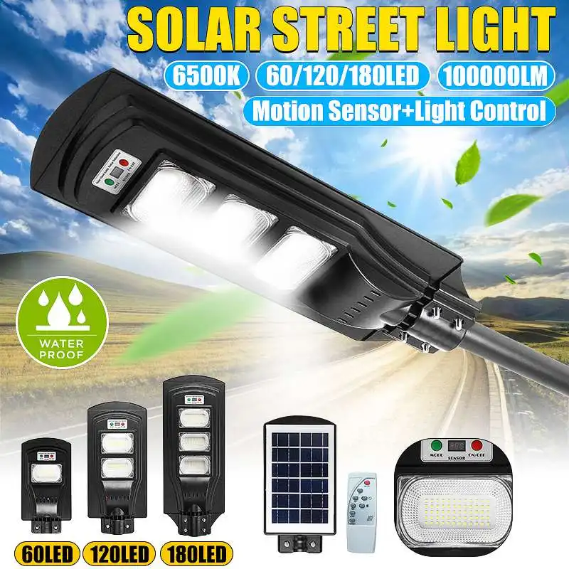 

30/60/90W LED Wall Lamp IP66 led Solar Street Light Radar motion 2 In 1 Constantly bright Induction Solar Sensor Remote Control