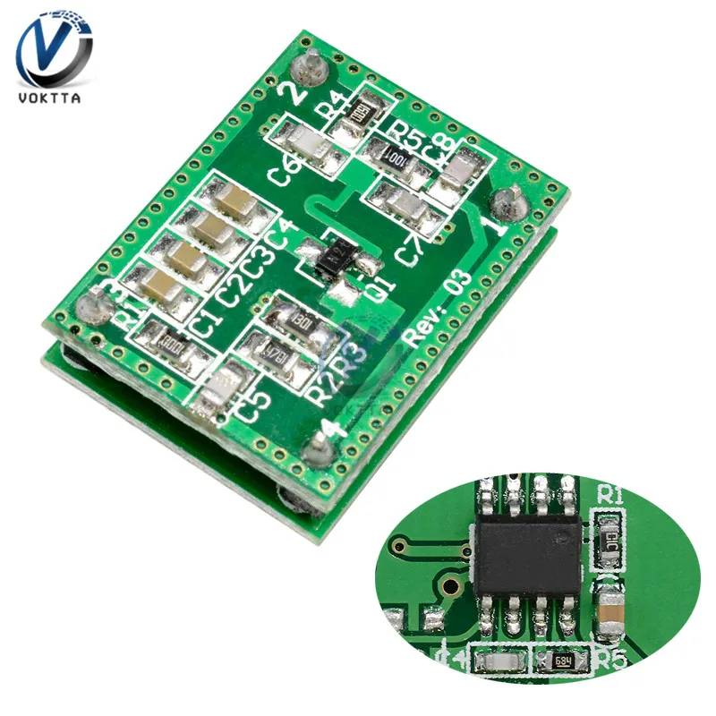 DC 6-40V LV002 Doppler радар-переключатель для СВЧ 8-15M радар-детектор сенсор доска коридора
