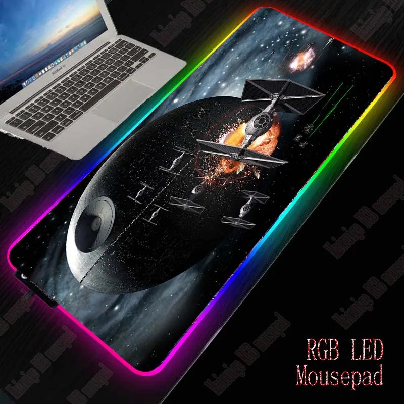 

MRGBEST Star Gaming RGB Big Mouse Pad Computer Mousepad Led Backlight 7 Color Mice Pad Game Accessories Play Mat for Gamer