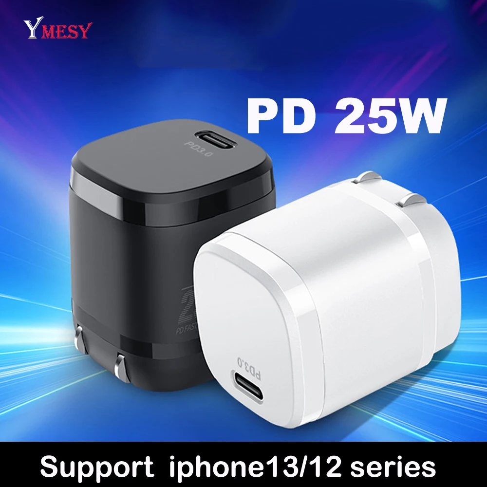 

USB Type C Charger 25W Portable USB C Charger Support Type C PD3.0 2.0 QC 4.0 3.0 Fast Charging For iPhone 13 12 For Samsung S21