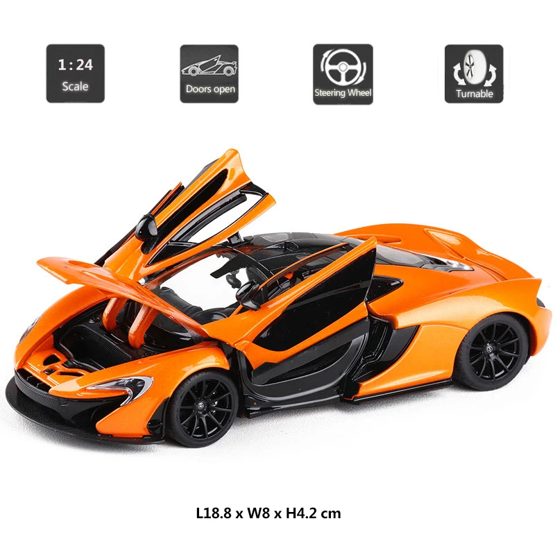 Модель автомобиля HOMMAT Mclaren P1 в масштабе 1:24 игрушечный автомобиль из сплава литой