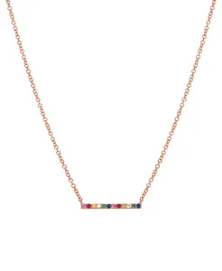 Простое Ожерелье в виде радуги, цвет розового золота и серебра, серебро 925 пробы, металлическое, высококачественное, минималистичное, деликатное ювелирное изделие