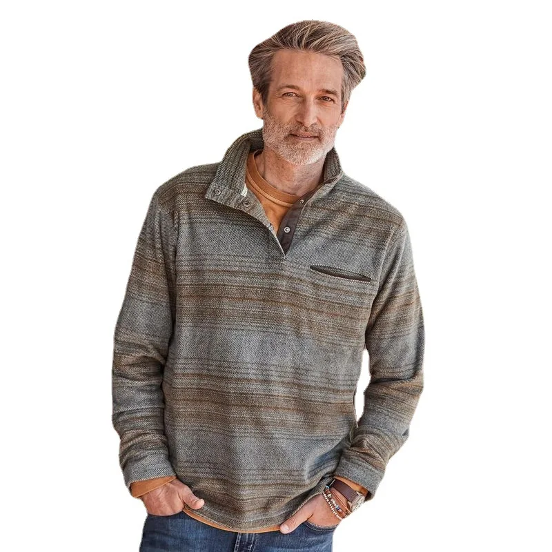 

Мужская футболка с длинным рукавом, Повседневная футболка в полоску, весна-осень 2022