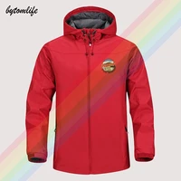 burton retro mountain logo winter jacket men lightweight hooded zipper waterproof coat windproof outdoor sportswear coat