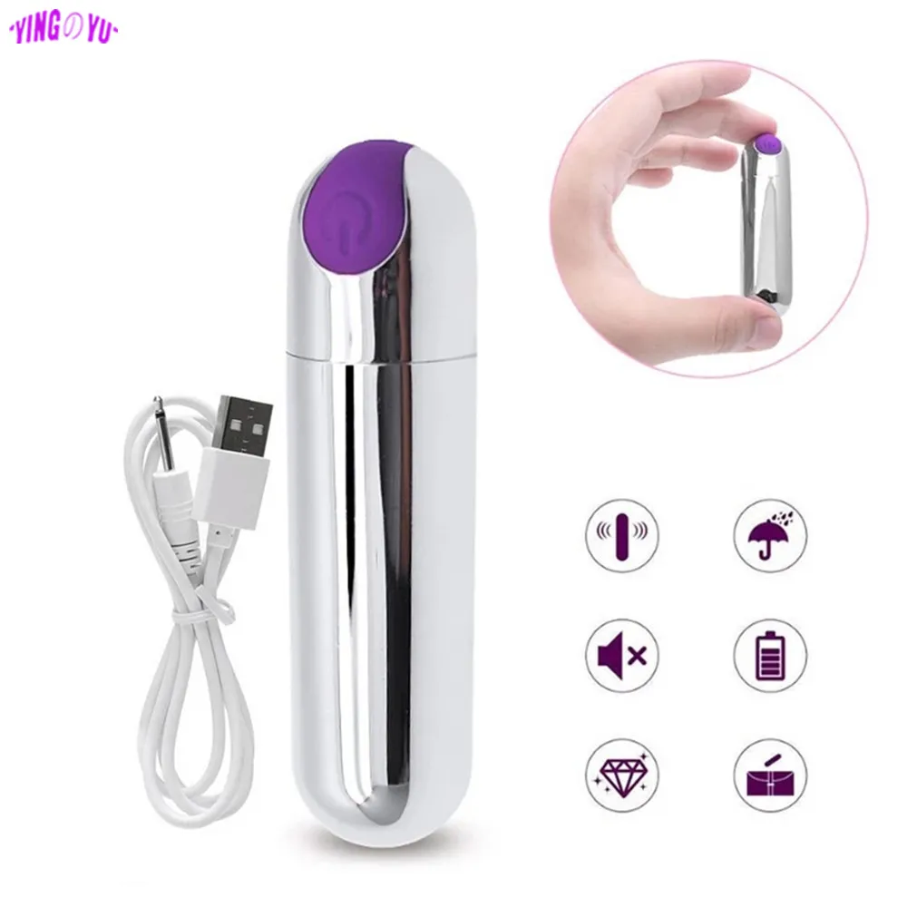 Мощный мини-вибратор-пуля со стимулятором Вагины и точки G USB-зарядка Эротическая