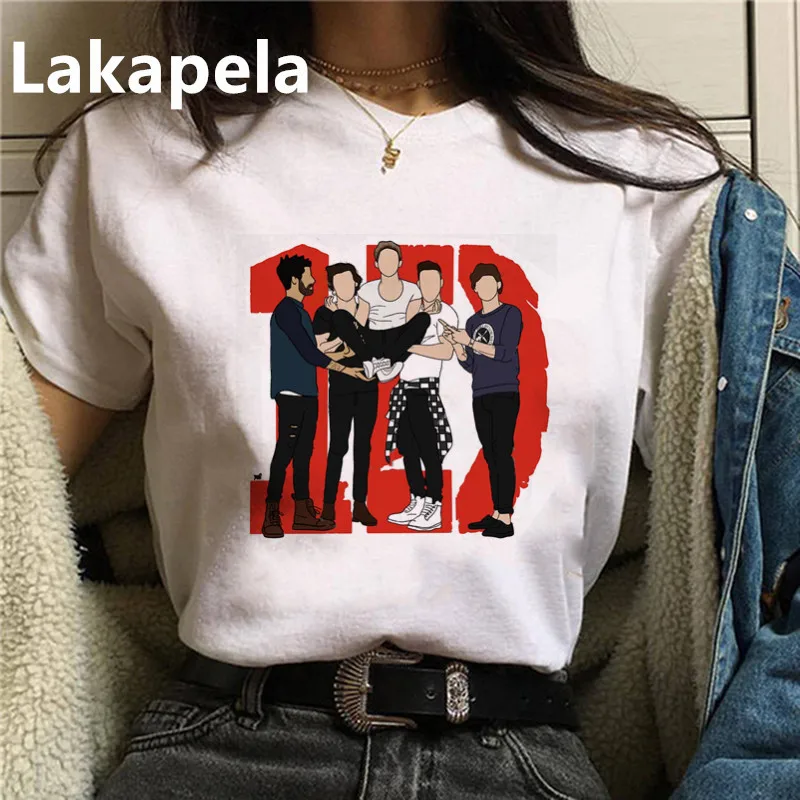 Футболка женская односторонняя с принтом уличная одежда в Корейском стиле топ