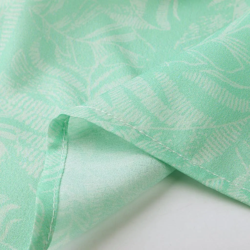 Женские платья листьев печати Bohemian без рукавов Ropa Mujer Сборки Vadim Над коленом Мини