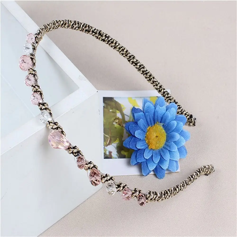 Модные блестящие с украшением в виде кристаллов головными повязками Бисера