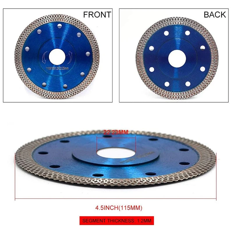 

4.5 INCH Diamond Tile Blade Porcelain Saw Blade for Cutting Porcelain Tile Granite Marbles (4.5 INCH)