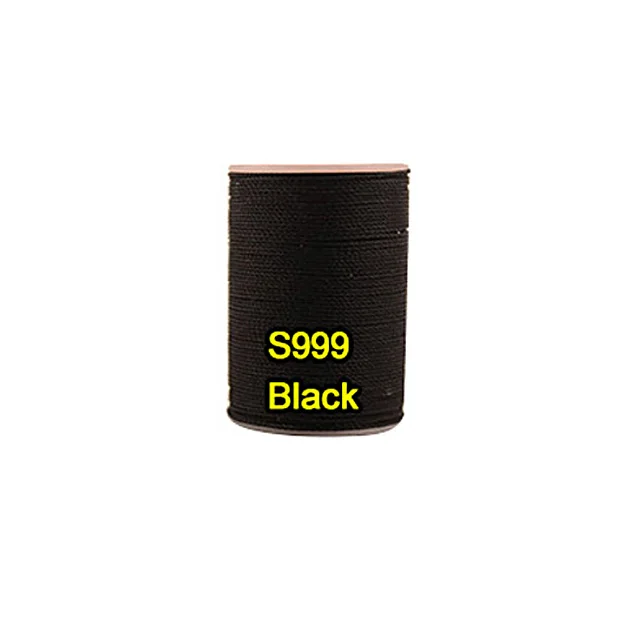 Black Высокое качество 0,8 мм прочная полиэфирная нить DIY ремесло цвет Ручное шитье круглая вощеная нить, для кожаной одежды бумажник диван - Цвет: Black