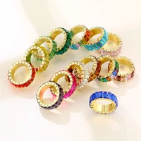 new 3a zircon crystal ring for women light luxury multicolor fashion ring prom party gift statement jewelry factory outlet