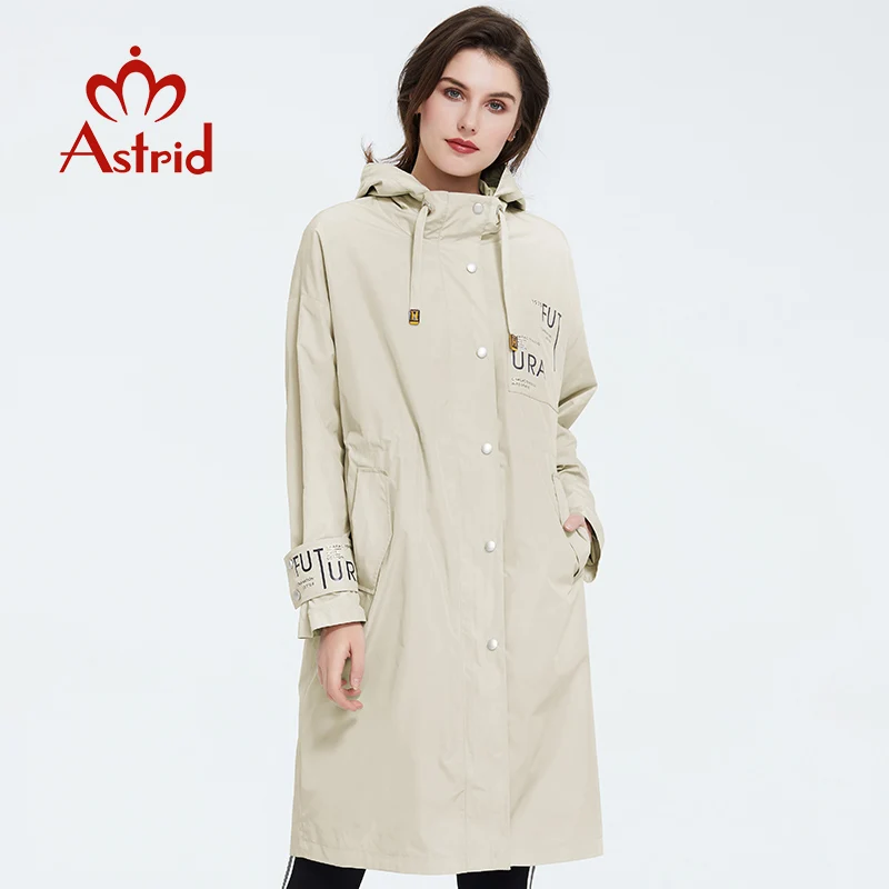 Astrid 2020 Новое поступление весенний Молодежный модный длинный плащ высокое