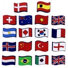 Новое поступление, 1 шт., подвески в виде туфель с национальным флагом, украшение из ПВХ для Croc аксессуары в виде тапочек, для детей, подарки на рождевечерние