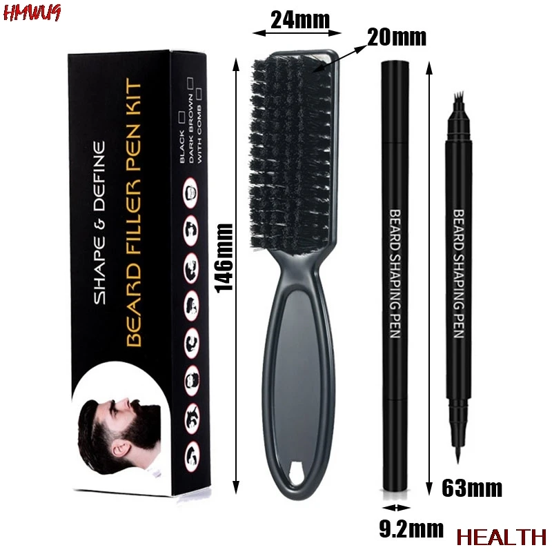 

New Beard Pen Beard Filler Pencil Brush Beard Enhancer Waterproof Moustache Tool Hair Pencil Hot Sale