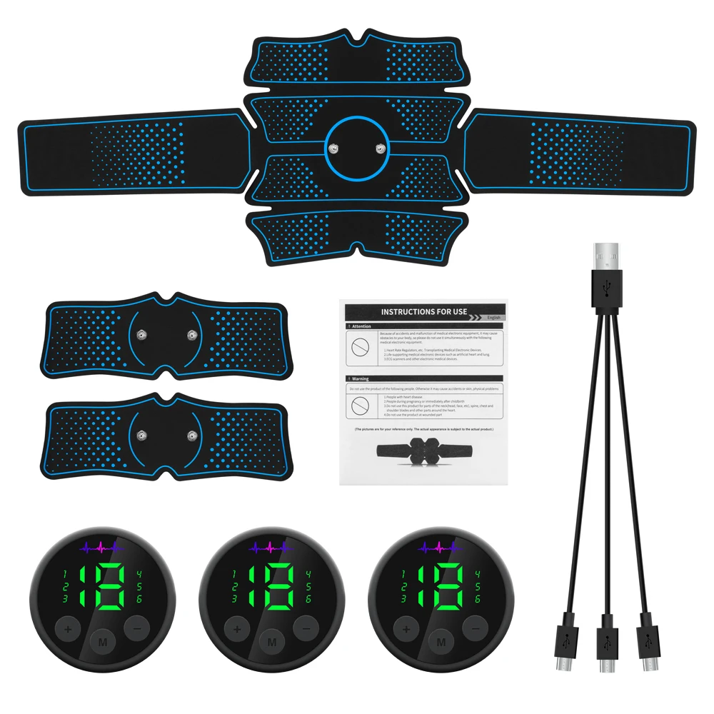 

EMS Abdominal Muscle Stimulator Trainer USB Connect Abs Fitness Equipment Training Gear Estimulador Muscular Slimming Massager
