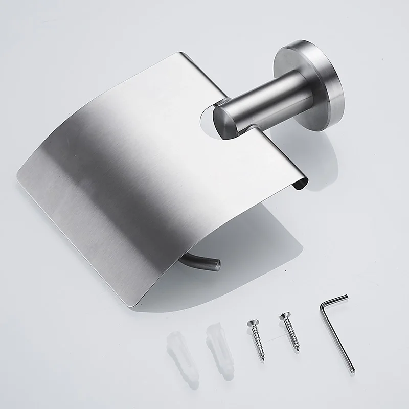 ROVOGO Toilet Paper Holder with Cover Single Roll Wall Mounted Bathroom Storage Dust Proof Roller | Обустройство дома