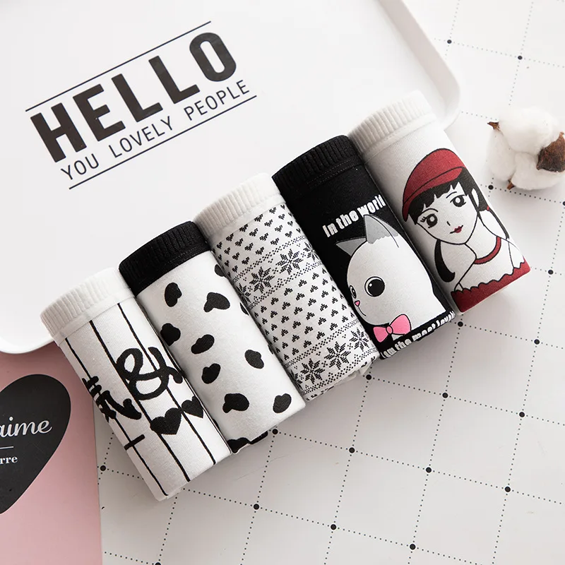 Женские трусики хлопковые трусы для девочек с мультяшным принтом женское