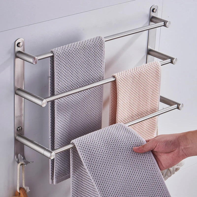 304 нержавеющая сталь ванная вешалка для полотенец трехслойная многослойная