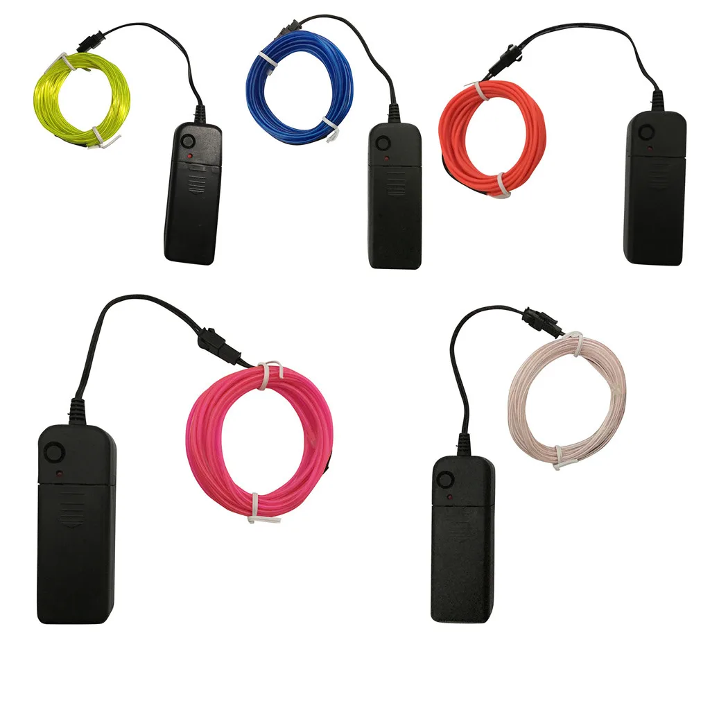Новый горячий гибкий светодиодный светильник EL Wire String Strip Rope светящийся Декор