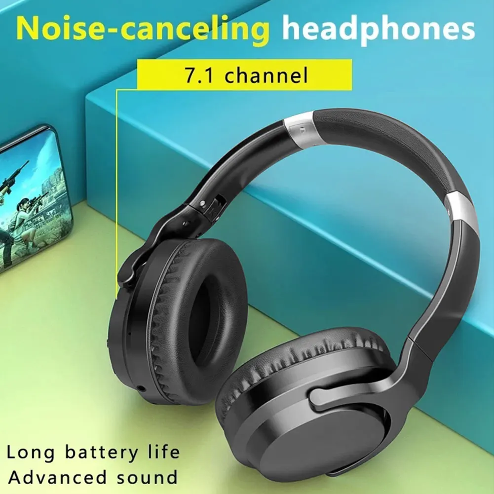 

HiFi Wireless Headphones Bluetooth Foldable Headset Support Bluetooth ANC Stereo Headset With Built-in Mic Deep Bass