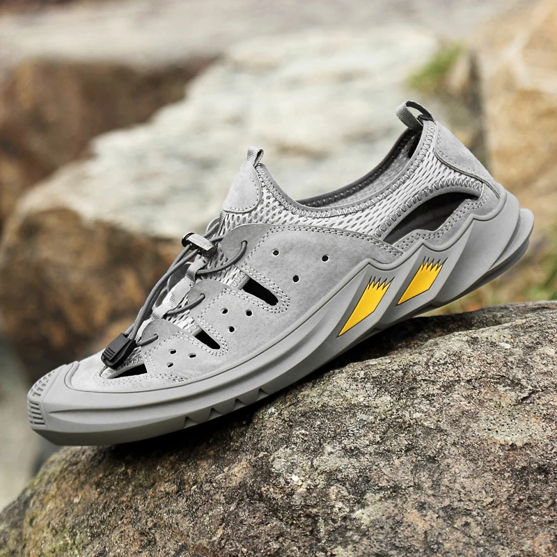 

Outdoor Sandals Men Sandals-men Sandalias Deportivas Hombre Cuero Sandals Men Summer For Safety Beach Sandale Homme Ete Shoes
