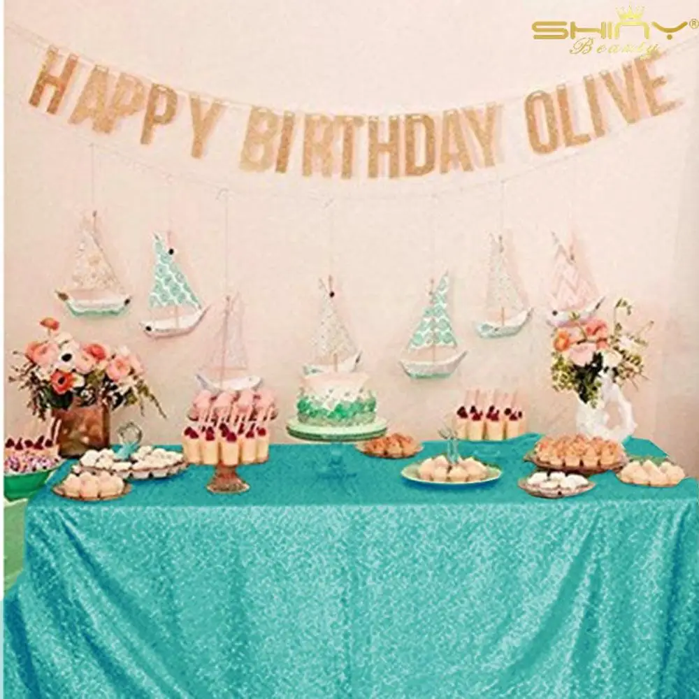 Matte Green ShinyBeauty 90x132-Inch-225x330CM Квадратная бирюзовая скатерть с блестками, сверкающий стол с блестками-больше вариантов цвета-R - Цвет: Matte Green