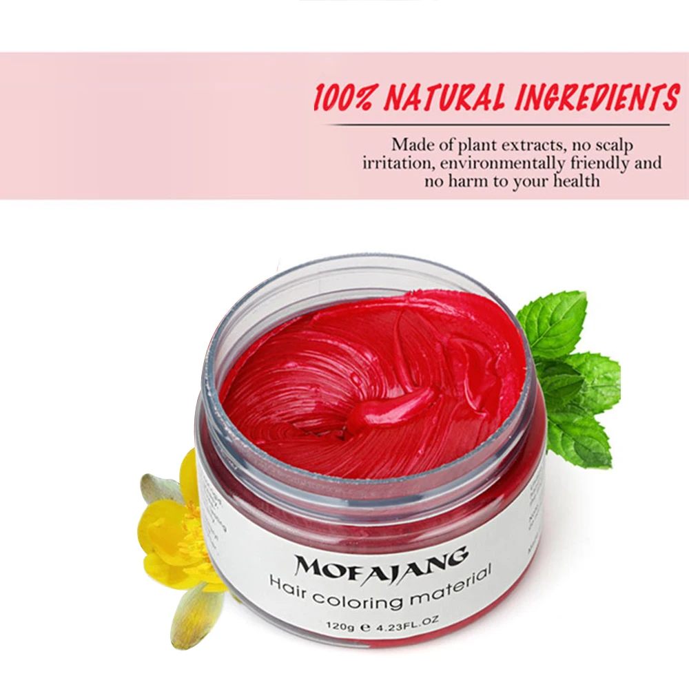 Mofajang цветной воск для волос Стайлинг помада Серебряный бабушка серый