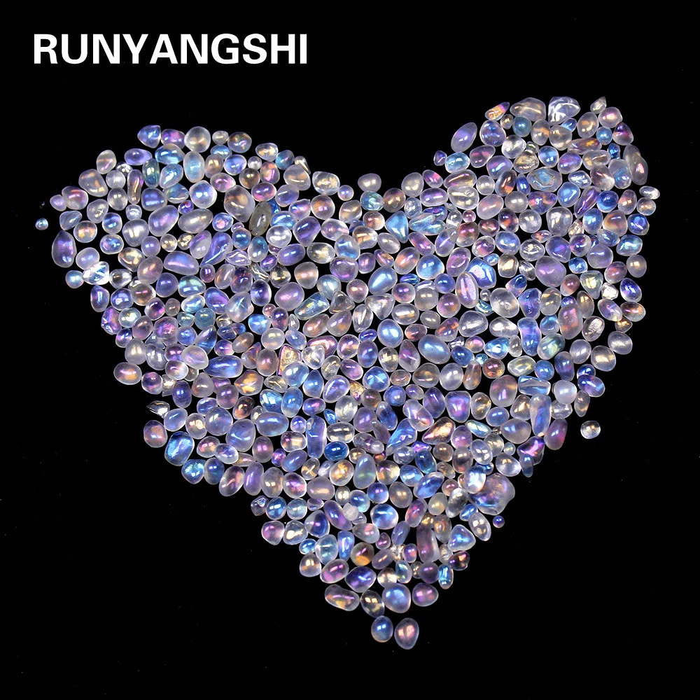 

50g/bag Amazing aura rainbow quartz Artificial crystal healing medaion gemstone reiki tumble gravel for decoration