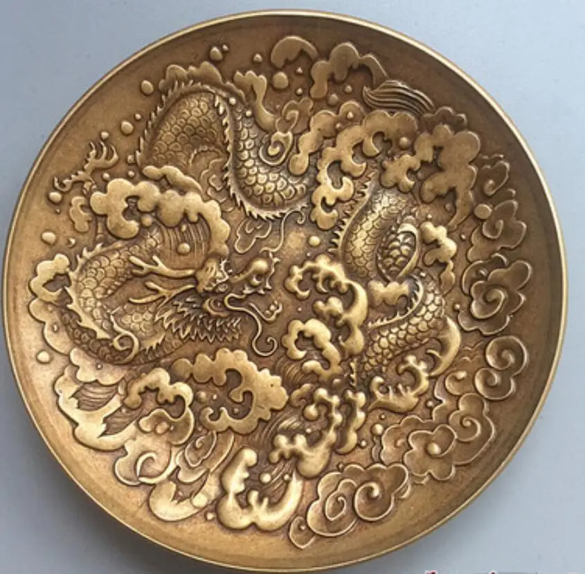 Новая медная тарелка с драконом латунная Tengyun dragon flying cloud для танцев поделки