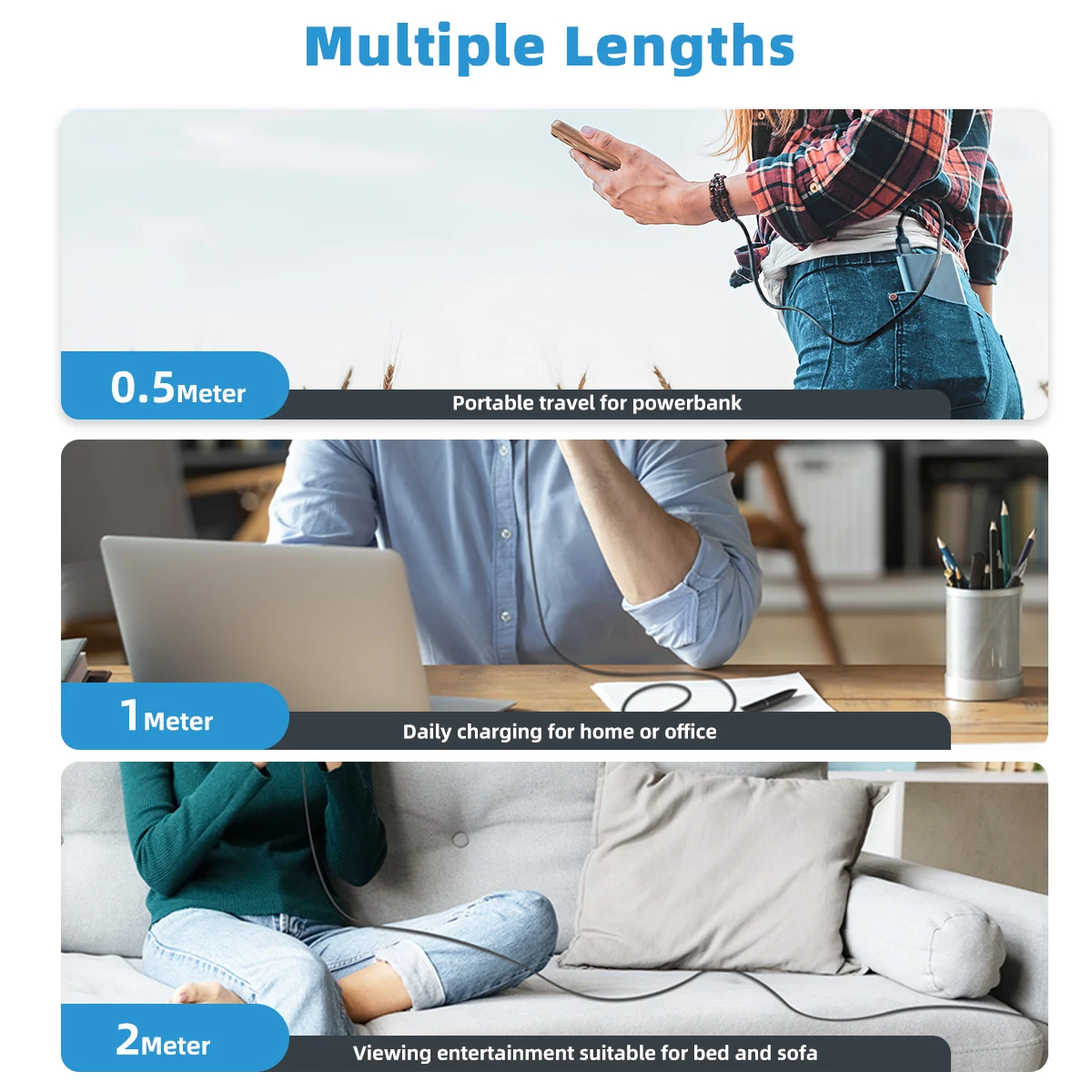 FONKEN AC23 Кабель Usb C для быстрой зарядки телефона шнур 3 А 1 м 2 зарядное устройство type