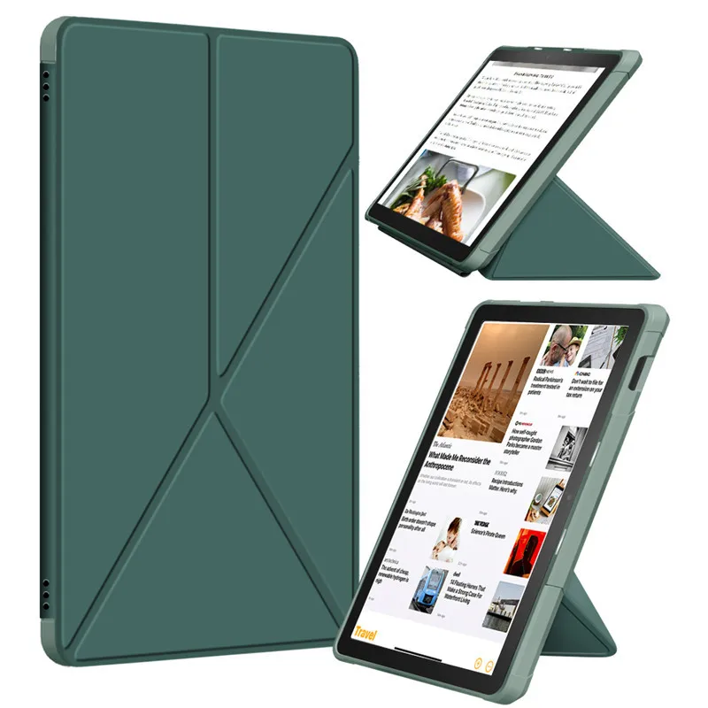 

Чехол для Amazon Kindle Fire hd10 HD 10 Plus 2021 дюймов, мягкая задняя крышка из ТПУ, тонкая Складная подставка для планшета, умный откидной защитный чехол, ч...
